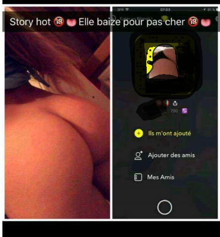 salope qui baise sur snapchat